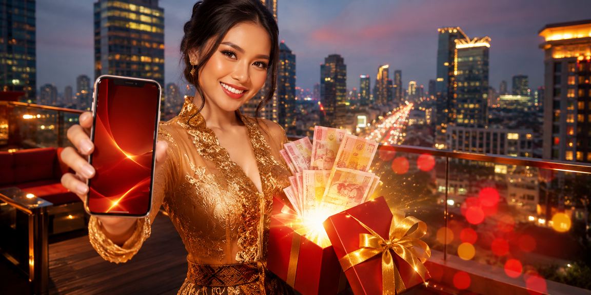 Pengguna ponsel mengakses kasino mobile untuk melihat hadiah dan reward aktif